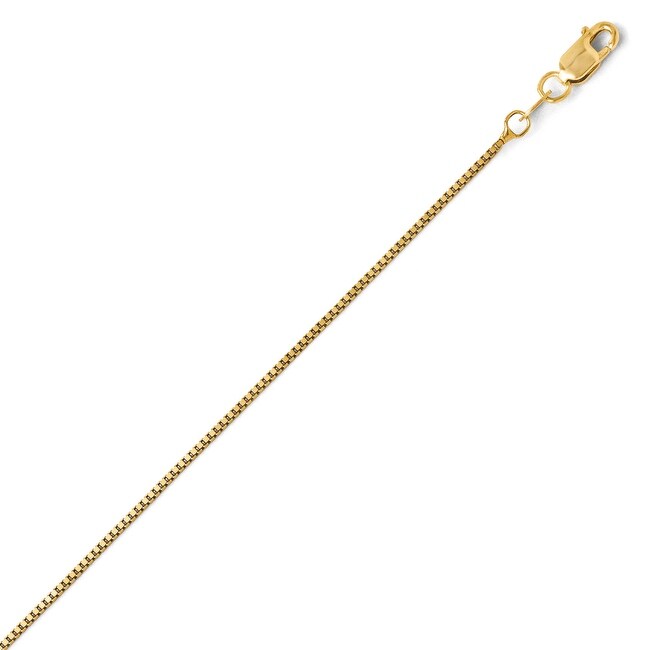 Italian 14k Gold Box Chain with Lobster Clasp
